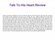 Talk To His Heart Program Review