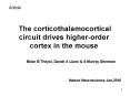 The corticothalamocortical circuit drives higher-order cortex in the mouse PowerPoint PPT Presentation