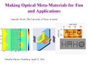 Making Optical Meta-Materials for Fun and Applications