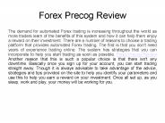 Forex Precog Review