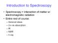 Introduction%20to%20Spectroscopy PowerPoint PPT Presentation
