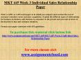 MKT 445 Week 3 Individual Sales Relationship Paper