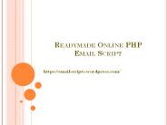 Readymade Online PHP Email Script