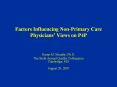 Factors Influencing Non-Primary Care Physicians PowerPoint PPT Presentation
