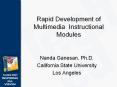 Rapid Development of Multimedia Instructional Modules PowerPoint PPT Presentation
