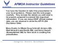 AFMOA Instructor Guidelines PowerPoint PPT Presentation