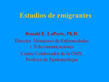 Estudios de emigrantes