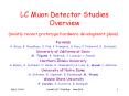 LC Muon Detector Studies Overview PowerPoint PPT Presentation