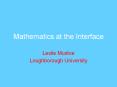 Mathematics at the Interface PowerPoint PPT Presentation