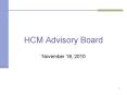 HCM Advisory Board PowerPoint PPT Presentation