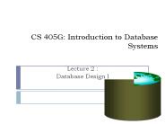 CS 405G: Introduction to Database Systems