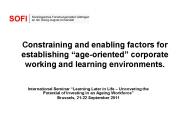 Constraining and enabling factors for establishing 