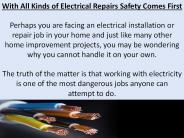 Safety First for All Electrical Repairs