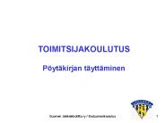 TOIMITSIJAKOULUTUS P
