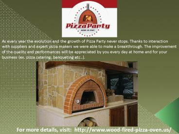 Wood Burning Oven