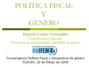 POLITICA FISCAL Y GENERO