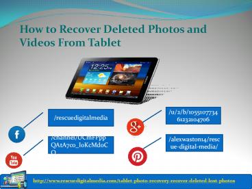How to Recover deleted photos and videos from Tablet