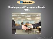 How to prevent Procurement Fraud, Part 1