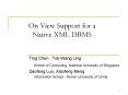 On View Support for a Native XML DBMS PowerPoint PPT Presentation