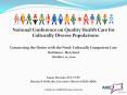 National Conference on Quality Health Care for Culturally Diverse Populations PowerPoint PPT Presentation