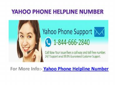 Yahoo Phone Number