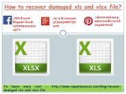 How to recover damaged xls and xlsx file