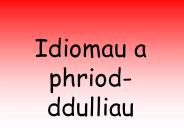 Idiomau a phriod-ddulliau