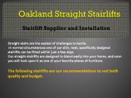 Oakland Straight Stairlifts
