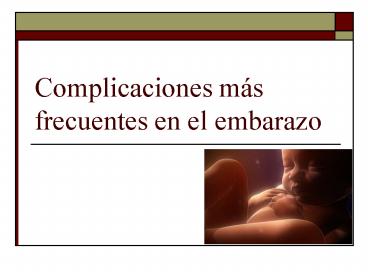 Complicaciones m