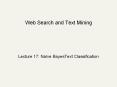 Web Search and Text Mining PowerPoint PPT Presentation