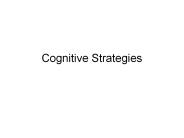 Cognitive Strategies