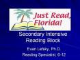 Secondary Intensive Reading Block PowerPoint PPT Presentation