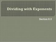 Dividing with Exponents