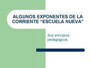 ALGUNOS EXPONENTES DE LA CORRIENTE 