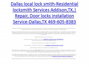 Car Lock key Replacement-Lewisville,Denton,TX, Allen,Collin,TX