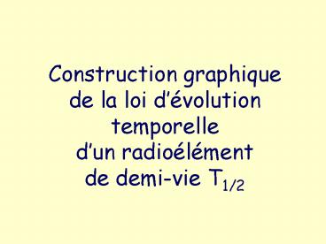 Construction graphique de la loi d
