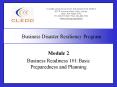 Business Disaster Resiliency Program PowerPoint PPT Presentation