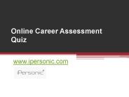 Career Assessment Quiz - www.ipersonic.com