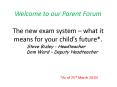 Welcome to our Parent Forum The new exam system  PowerPoint PPT Presentation