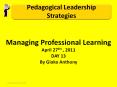 Pedagogical Leadership Strategies PowerPoint PPT Presentation