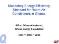 Mandatory Energy-Efficiency Standard for Room Air Conditioners in Ghana,