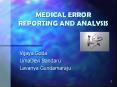 MEDICAL ERROR REPORTING AND ANALYSIS PowerPoint PPT Presentation