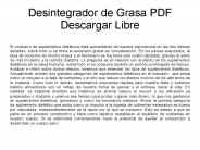 Desintegrador de Grasa Revisión