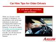 Car Hire Tips for Older Drivers PowerPoint PPT Presentation