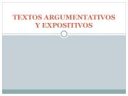 TEXTOS ARGUMENTATIVOS  Y EXPOSITIVOS