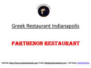 Greek Restaurant Indianapolis