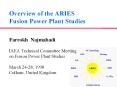 Overview%20of%20the%20ARIES%20Fusion%20Power%20Plant%20Studies PowerPoint PPT Presentation