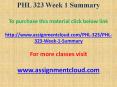 PHL 323 Week 1 Summary PowerPoint PPT Presentation