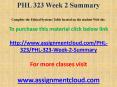 PHL 323 Week 2 Summary PowerPoint PPT Presentation