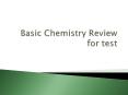 Basic Chemistry Review for test PowerPoint PPT Presentation